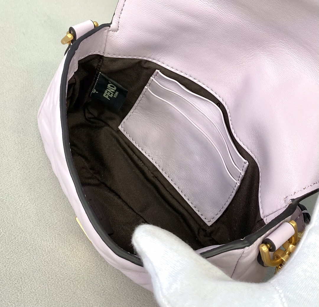 Fendi 8BS017 Baguette Mini Light Purple leather 0135S bag - Default Title - View 8