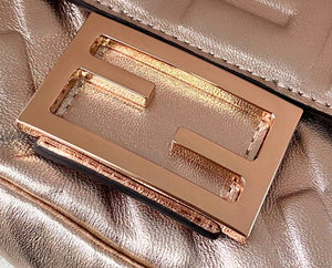 Fendi 8BS017 Baguette Mini Pink Gold leather 0135 bag - Default Title - View 4