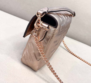 Fendi 8BS017 Baguette Mini Pink Gold leather 0135 bag - Default Title - View 7