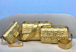 Fendi 8BS017 Baguette Mini Gold leather 0135 bag - Default Title - View 2