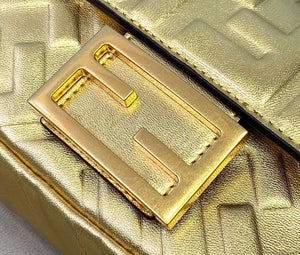 Fendi 8BS017 Baguette Mini Gold leather 0135 bag - Default Title - View 6