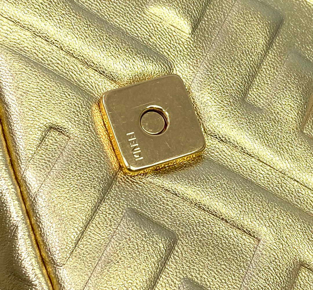 Fendi 8BS017 Baguette Mini Gold leather 0135 bag