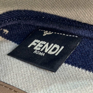 Fendi 8BS017  Baguette Mini Navy denim-effect FF jacquard bag - Default Title - View 6