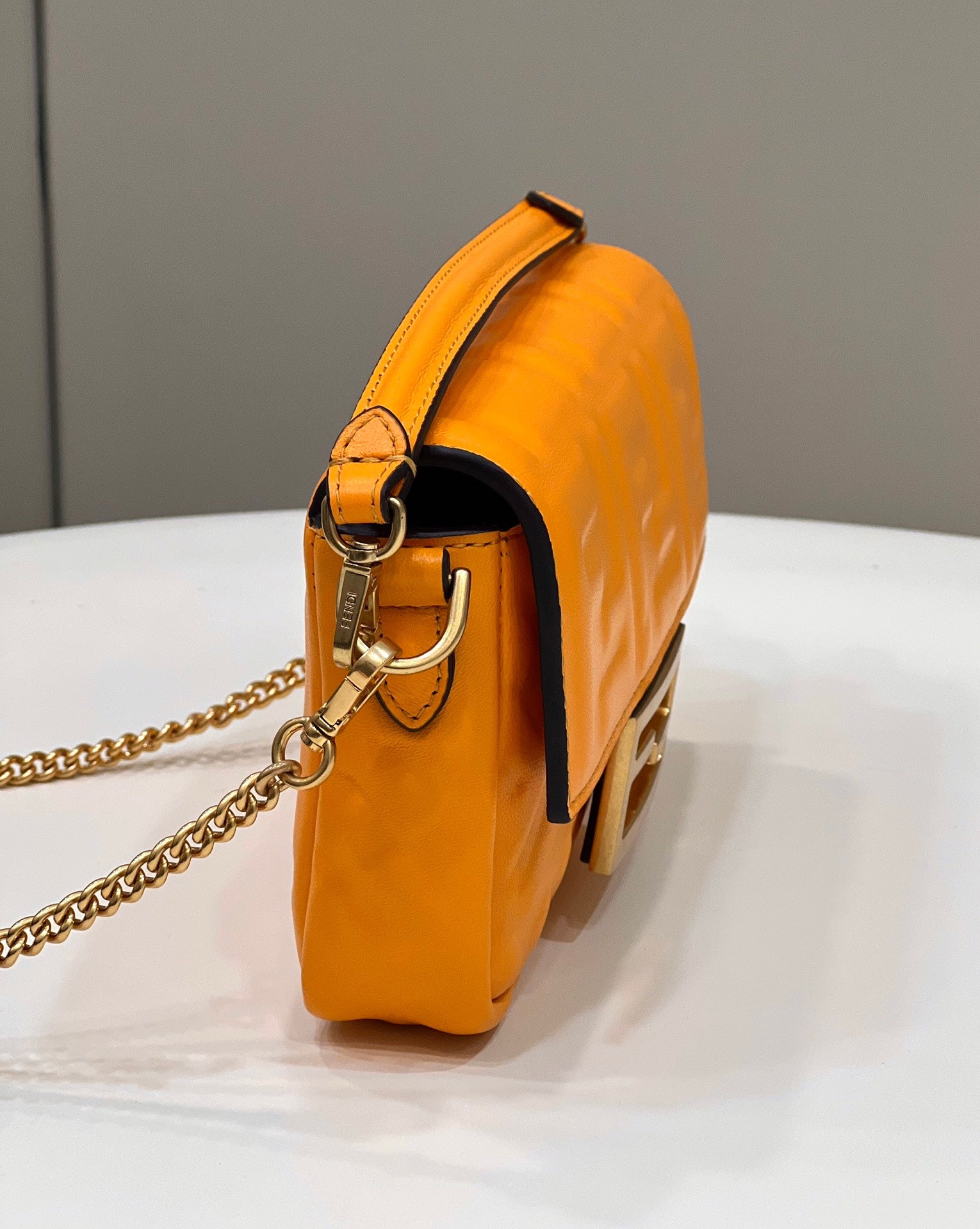 Fendi 8BS017 Baguette Mini Orange leather 0135S bag - Default Title - View 3
