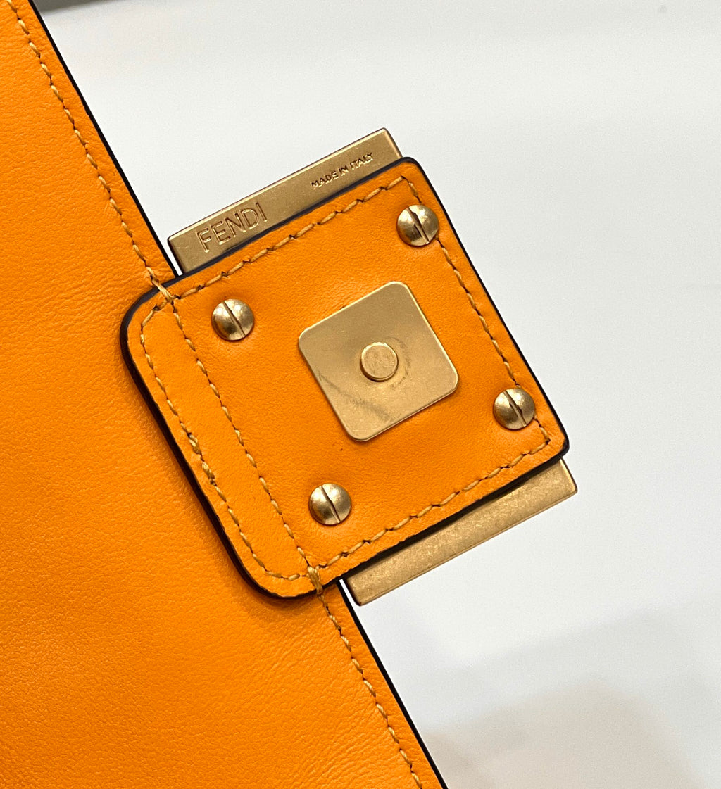 Fendi 8BS017 Baguette Mini Orange leather 0135S bag