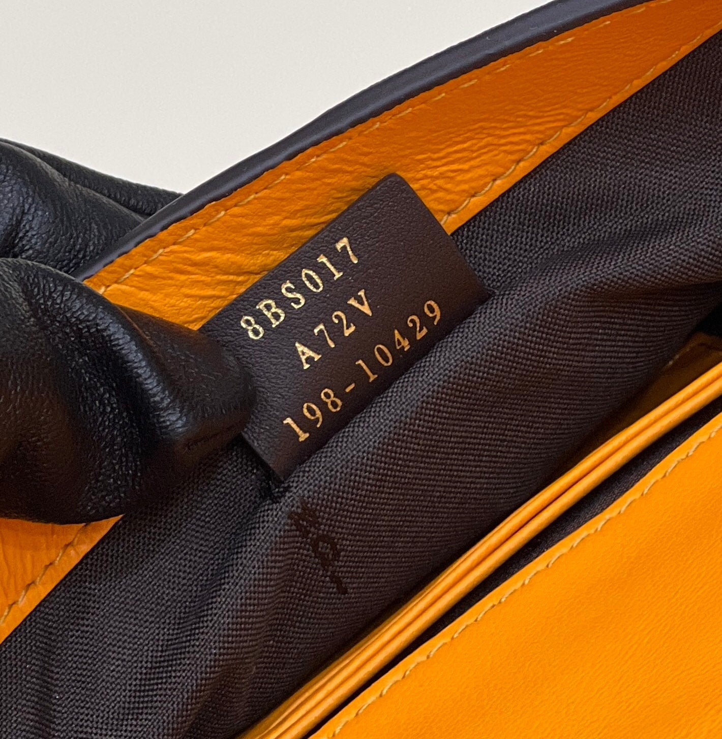 Fendi 8BS017 Baguette Mini Orange leather 0135S bag