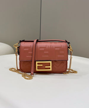 Fendi 8BS017 Baguette Mini Pink leather 0135 bag - Default Title - View 1