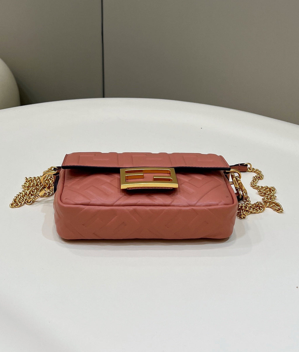 Fendi 8BS017 Baguette Mini Pink leather 0135 bag