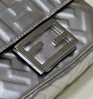 Fendi 8BS017 Baguette Mini Silver leather 0135 bag - Default Title - View 5