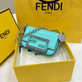Fendi  8BS017 Baguette Mini Tiffany Blue leather 80128S bag - Default Title - View 1