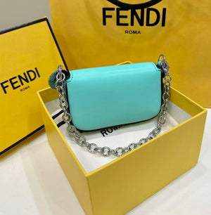 Fendi  8BS017 Baguette Mini Tiffany Blue leather 80128S bag - Default Title - View 2