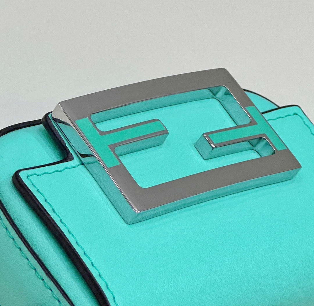 Fendi  8BS017 Baguette Mini Tiffany Blue leather 80128S bag