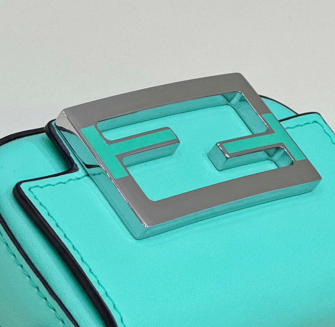 Fendi  8BS017 Baguette Mini Tiffany Blue leather 80128S bag - Default Title - View 6