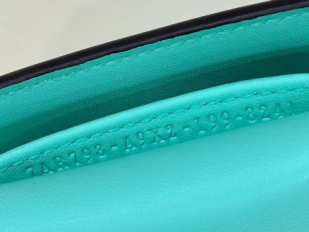 Fendi  8BS017 Baguette Mini Tiffany Blue leather 80128S bag - Default Title - View 8