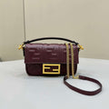 Fendi 8BS017 Baguette Mini Wine Red leather 0135S bag - Default Title - View 1