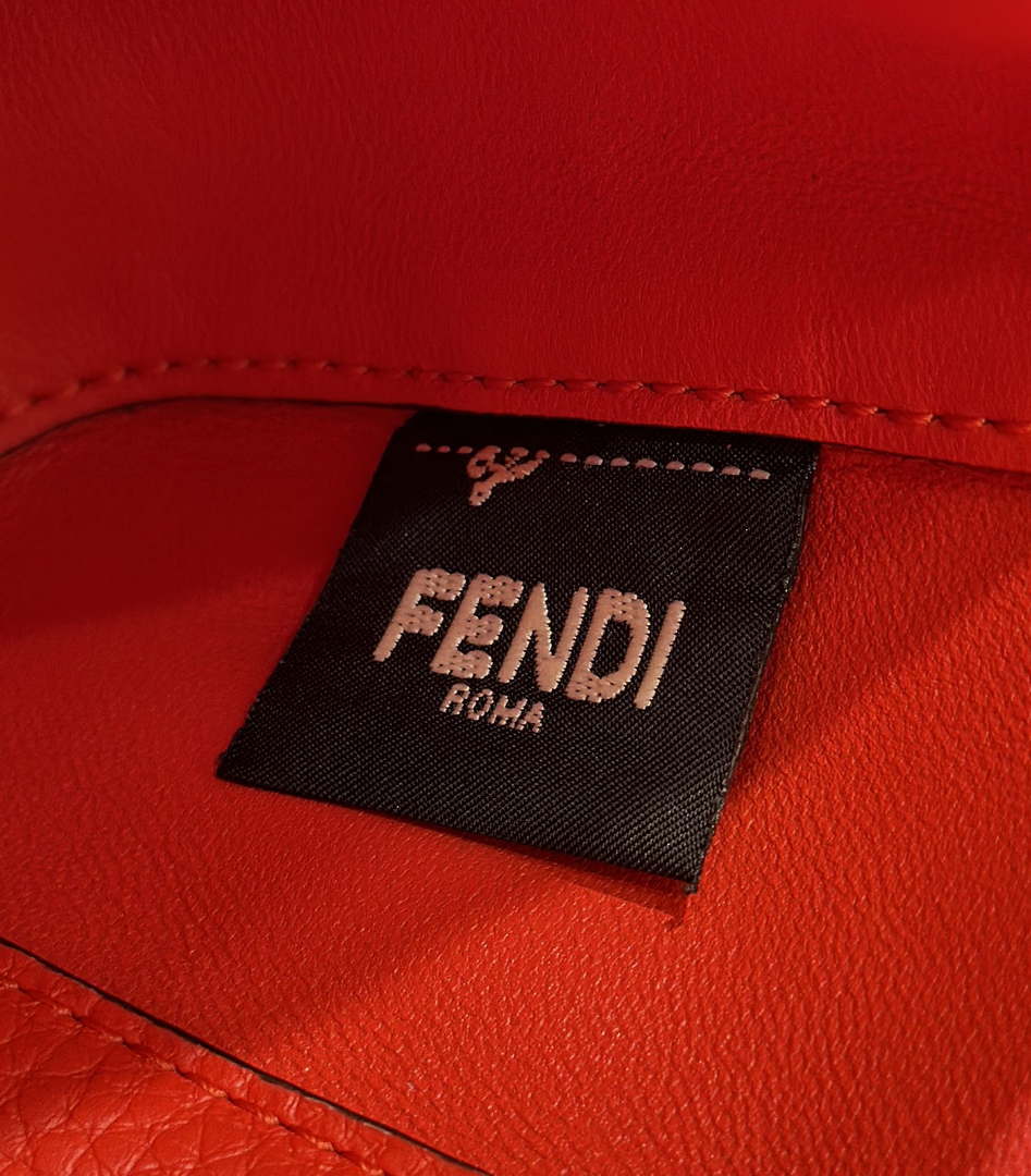 Fendi 8BS017 Baguette Mini Red Selleria bag with 309 hand-sewn Tpstitches 8610S - Default Title - View 7