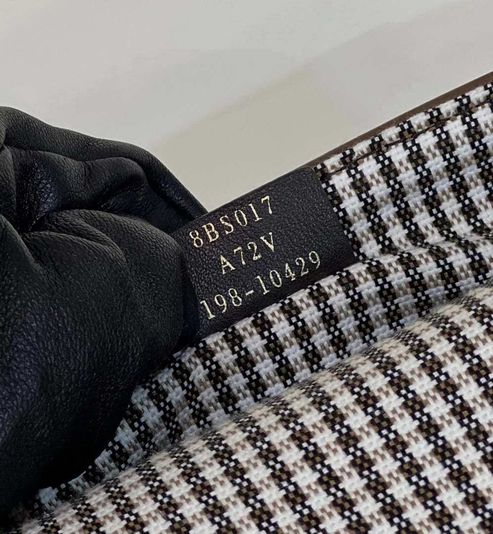 Fendi 8BS017 Mini Baguette Brown houndstooth wool bag with FF embroidery 8588S - Default Title - View 8