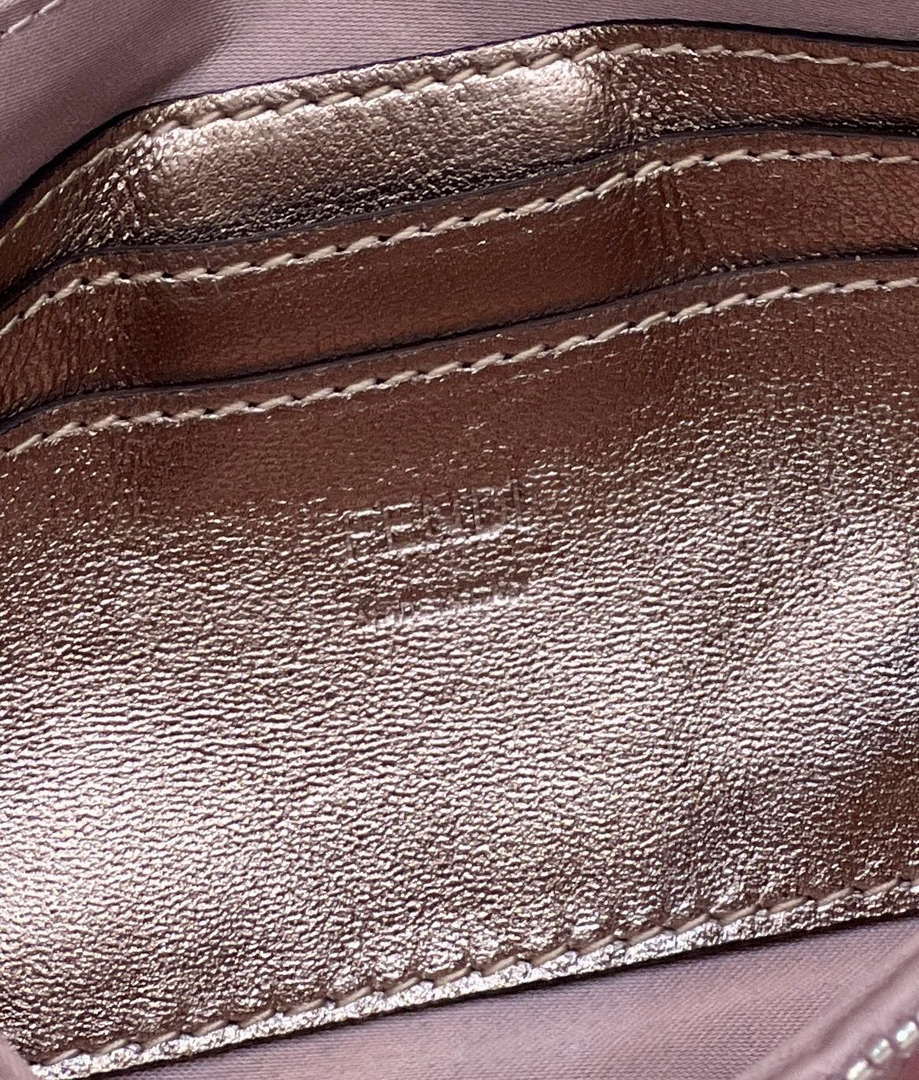 Fendi 8BS017 Mini Baguette Rose red sequin and leather bag 8601s - Default Title - View 10