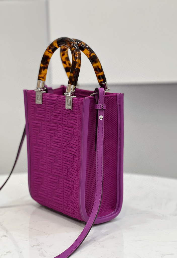 Fendi 8BS051 Mini Sunshine Shopper Bag 8527 Purple - Default Title - View 3