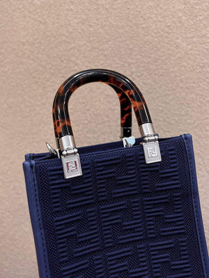 Fendi 8BS051 Mini Sunshine Shopper Bag 8527 Navy Blue - Default Title - View 6
