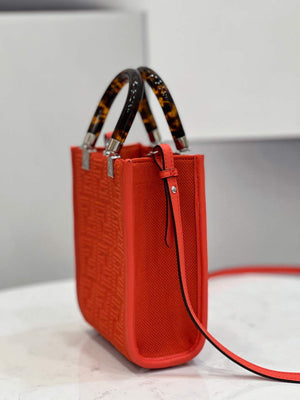 Fendi 8BS051 Mini Sunshine Shopper Bag 8527 Red - Default Title - View 3