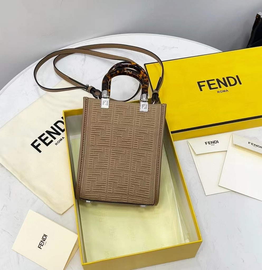 Fendi 8BS051 Mini Sunshine Shopper Bag 8527 Apricot - Default Title - View 1
