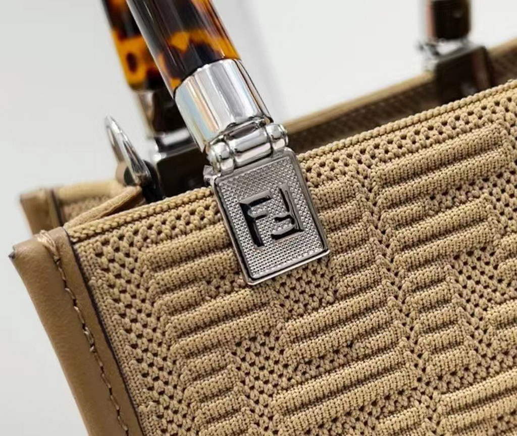 Fendi 8BS051 Mini Sunshine Shopper Bag 8527 Apricot