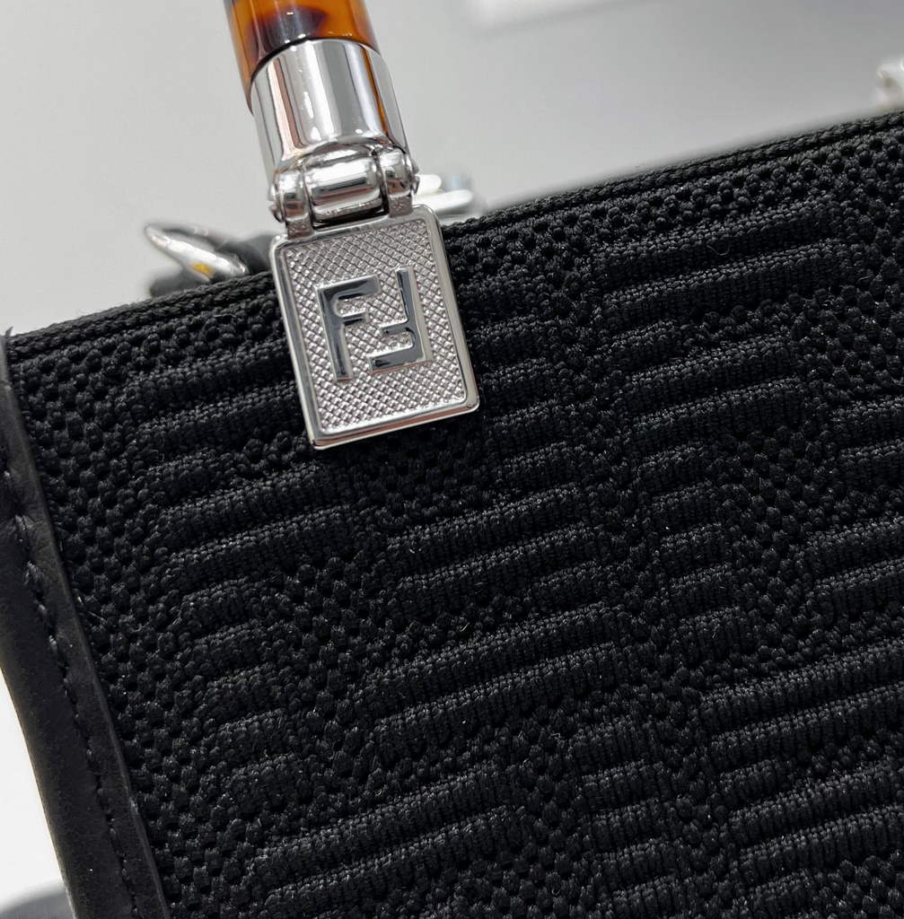 Fendi 8BS051 Mini Sunshine Shopper Bag 8527 Black
