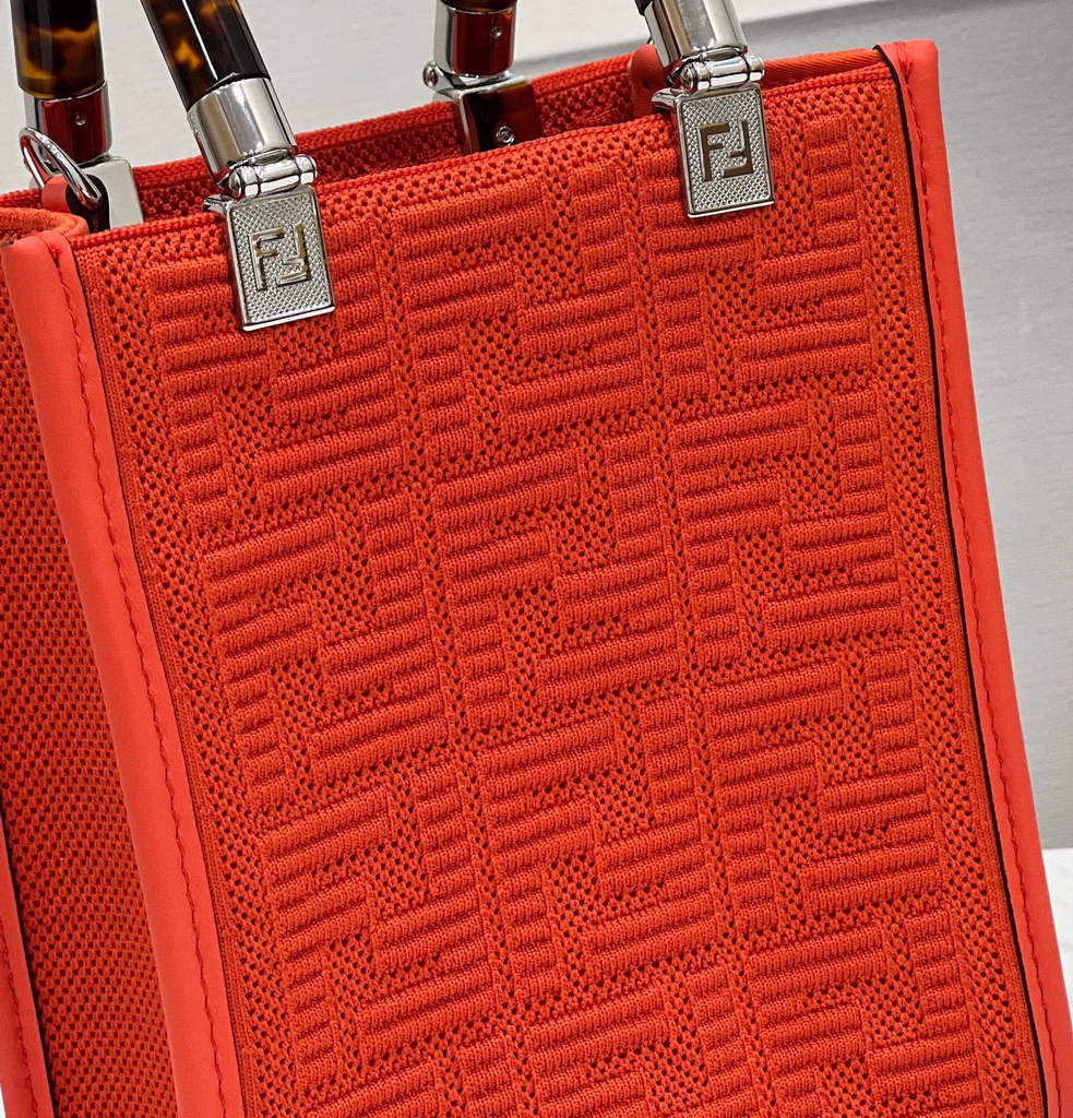 Fendi 8BS051 Mini Sunshine Shopper Bag 8527 Red - Default Title - View 6