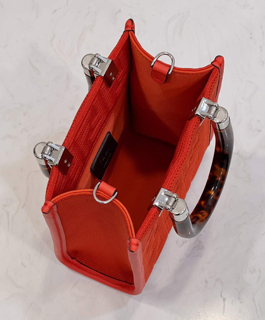 Fendi 8BS051 Mini Sunshine Shopper Bag 8527 Red - Default Title - View 9