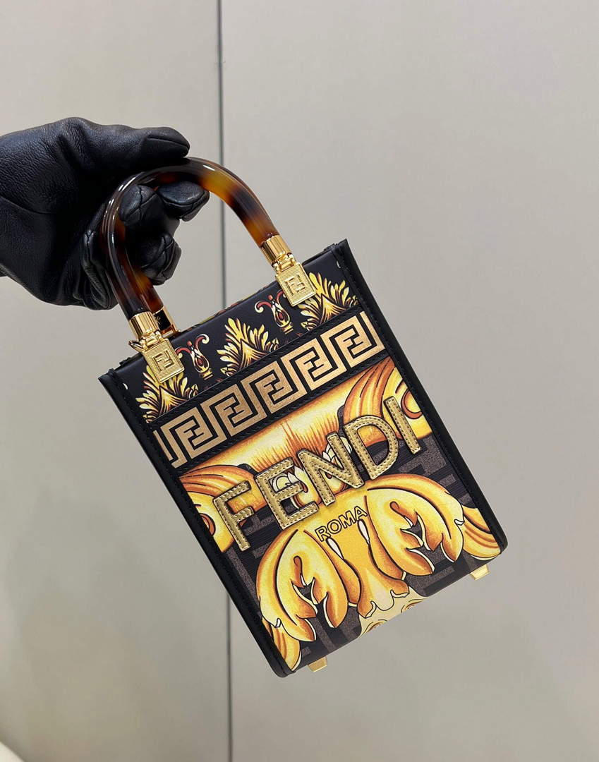 Fendi 8BS051 Mini Sunshine Shopper Bag Multicolor