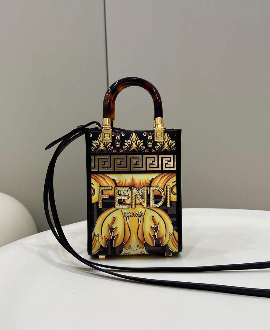 Fendi 8BS051 Mini Sunshine Shopper Bag Multicolor