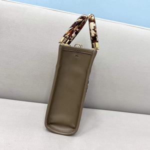 Fendi 8BS051 MINI SUNSHINE SHOPPER Gray leather and elaphe mini-bag - Default Title - View 3
