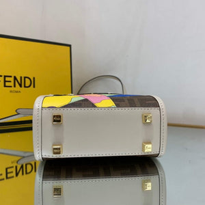 Fendi 8BS051 Mini Sunshine Brown FF printed fabric mini bag - Default Title - View 8