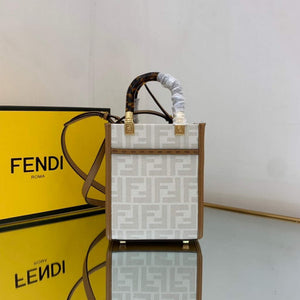 Fendi 8BS051 Mini Sunshine White FF printed fabric mini bag - Default Title - View 2