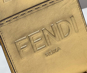 Fendi 8BS051 Mini Sunshine Gold laminated leather shopper - Default Title - View 6