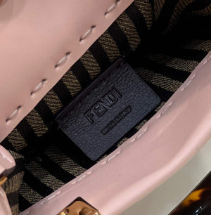 Fendi 8BS051 Mini Sunshine Pink laminated leather shopper - Default Title - View 8