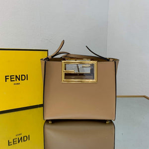 Fendi 8BS054 fendi way small Apricot Leather Bag - Default Title - View 1