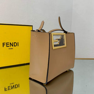 Fendi 8BS054 fendi way small Apricot Leather Bag - Default Title - View 4