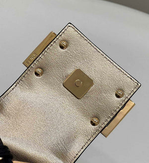 Fendi 8BS065 Fendi Cookie Black leather mini Croissant bag 8556 - Default Title - View 6