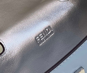Fendi 8BS065 Fendi Cookie Blue leather mini Croissant bag 8556 - Default Title - View 7