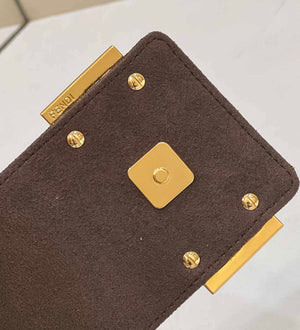 Fendi 8BS065 Fendi Cookie Brown FF fabric mini Croissant bag 8556 - Default Title - View 6
