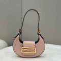 Fendi 8BS065 Fendi Cookie Pink leather mini Croissant bag 8556 - Default Title - View 1