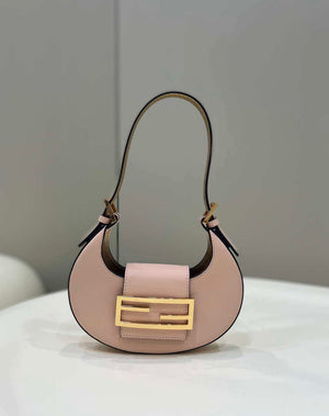 Fendi 8BS065 Fendi Cookie Pink leather mini Croissant bag 8556 - Default Title - View 1