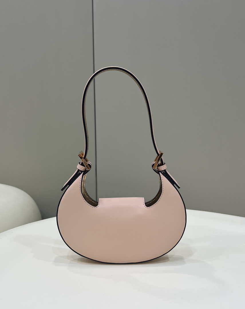 Fendi 8BS065 Fendi Cookie Pink leather mini Croissant bag 8556 - Default Title - View 2
