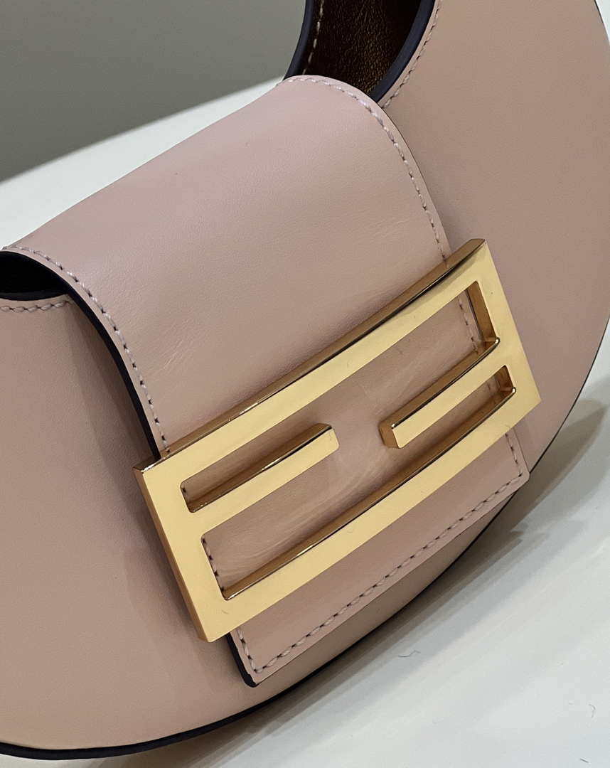 Fendi 8BS065 Fendi Cookie Pink leather mini Croissant bag 8556 - Default Title - View 5