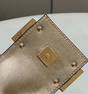 Fendi 8BS065 Fendi Cookie Pink leather mini Croissant bag 8556 - Default Title - View 6