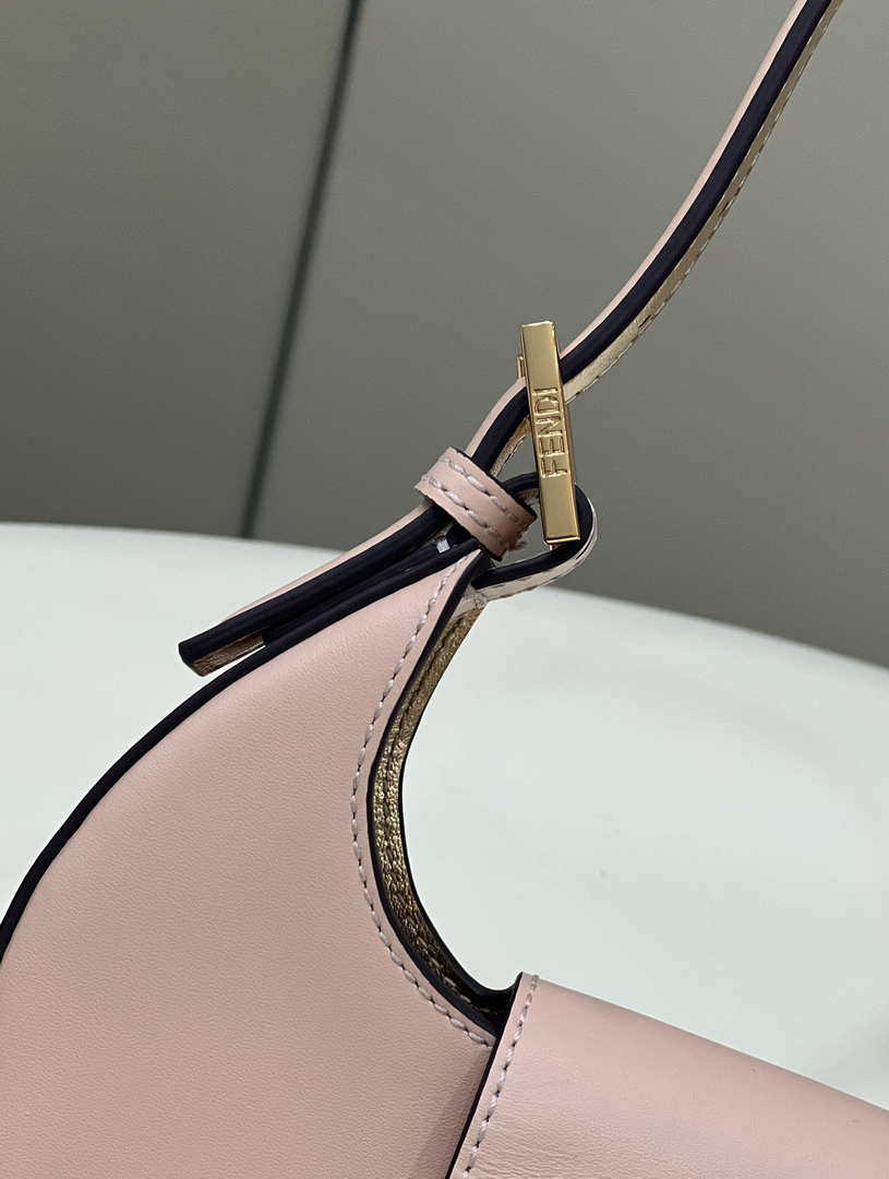 Fendi 8BS065 Fendi Cookie Pink leather mini Croissant bag 8556 - Default Title - View 7