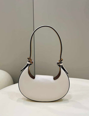 Fendi 8BS065 Fendi Cookie White leather mini Croissant bag 8556 - Default Title - View 2