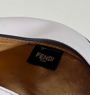 Fendi 8BS065 Fendi Cookie White leather mini Croissant bag 8556 - Default Title - View 8